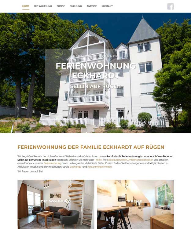 Werbeagentur Hannover: Individuelles Webdesign Ostsee Ferienwohnung in Sellin auf Rügen