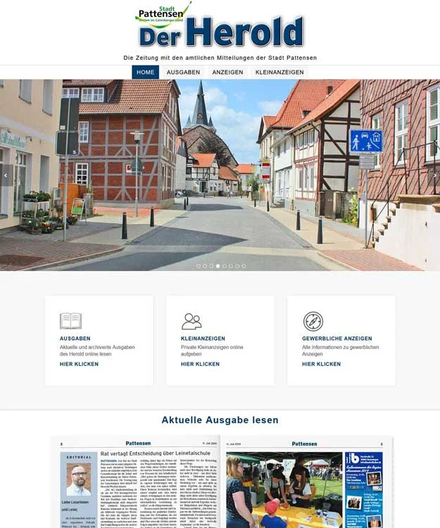 Werbeagentur Pattensen neue Webseite Herold Pattensen
