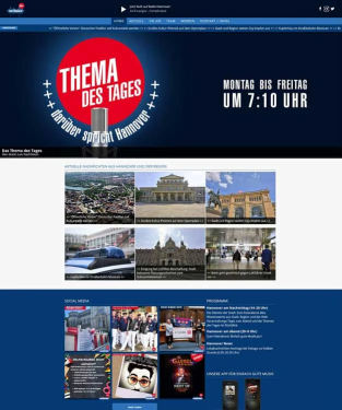 Webdesign Hannover Referenz Radio Hannover Die Stimme der Stadt mit Joomla Website, Redaktionssystem, Nachrichten, Programm und Radioplayer