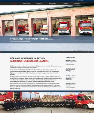 Webdesign Hannover Referenz Feuerwehr Rethen Laatzen mit moderner Joomla 5 Website und Imagefilm